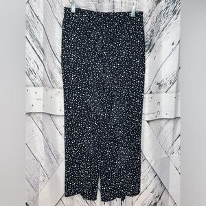 August Silk wide-legged wrap pants polka dots M